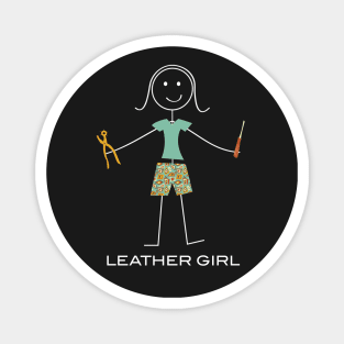 Funny Womens Leatherworking Design Magnet